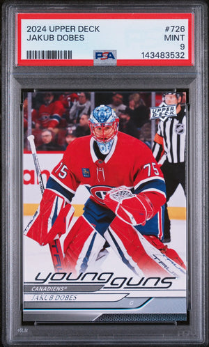 2024 Upper Deck Young Guns Extended Series Rookie Jakub Dobes RC PSA 9 