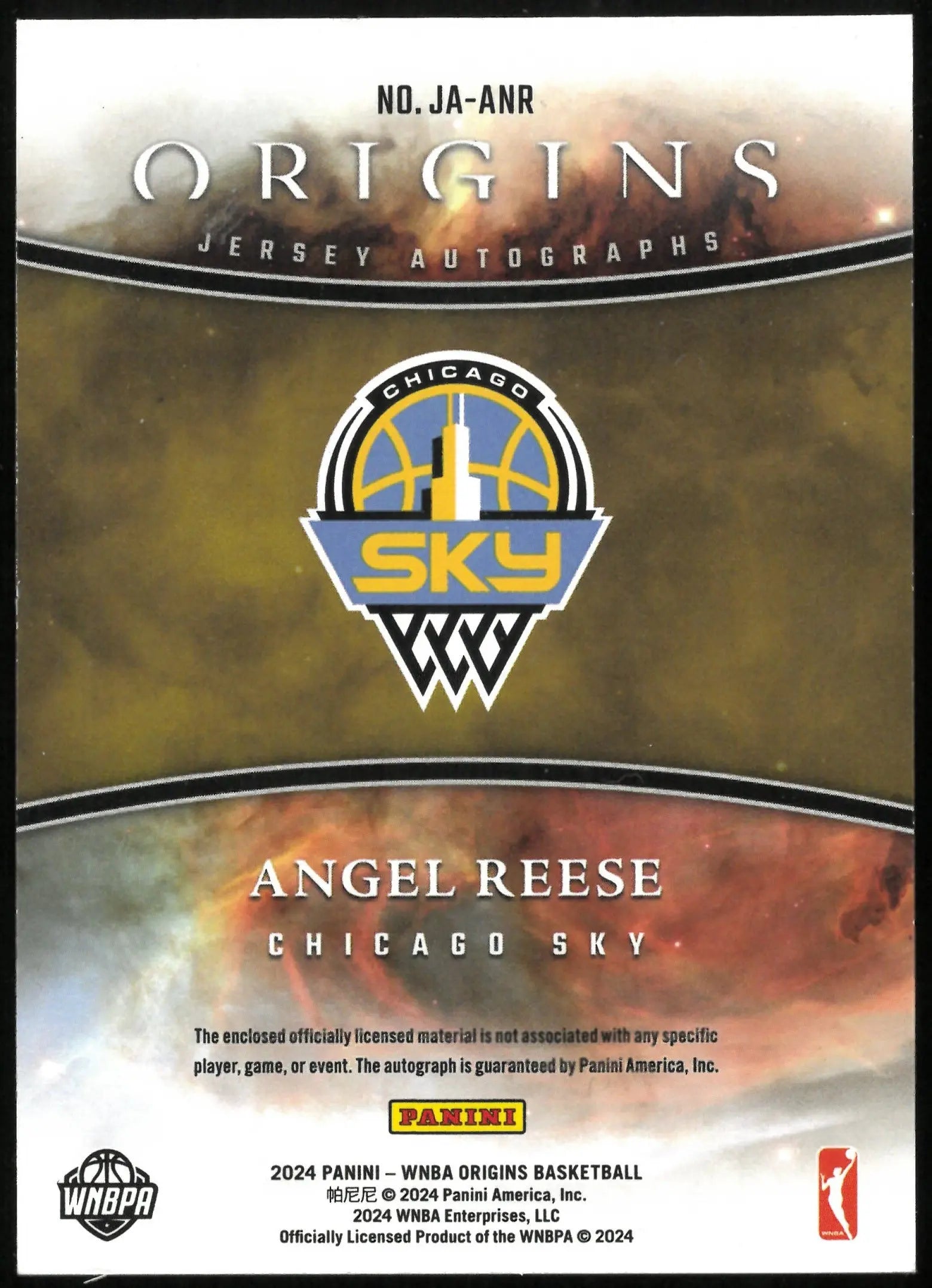 2024 WNBA Origins Basketball Angel Reese RC Rookie Jersey Patch Auto 