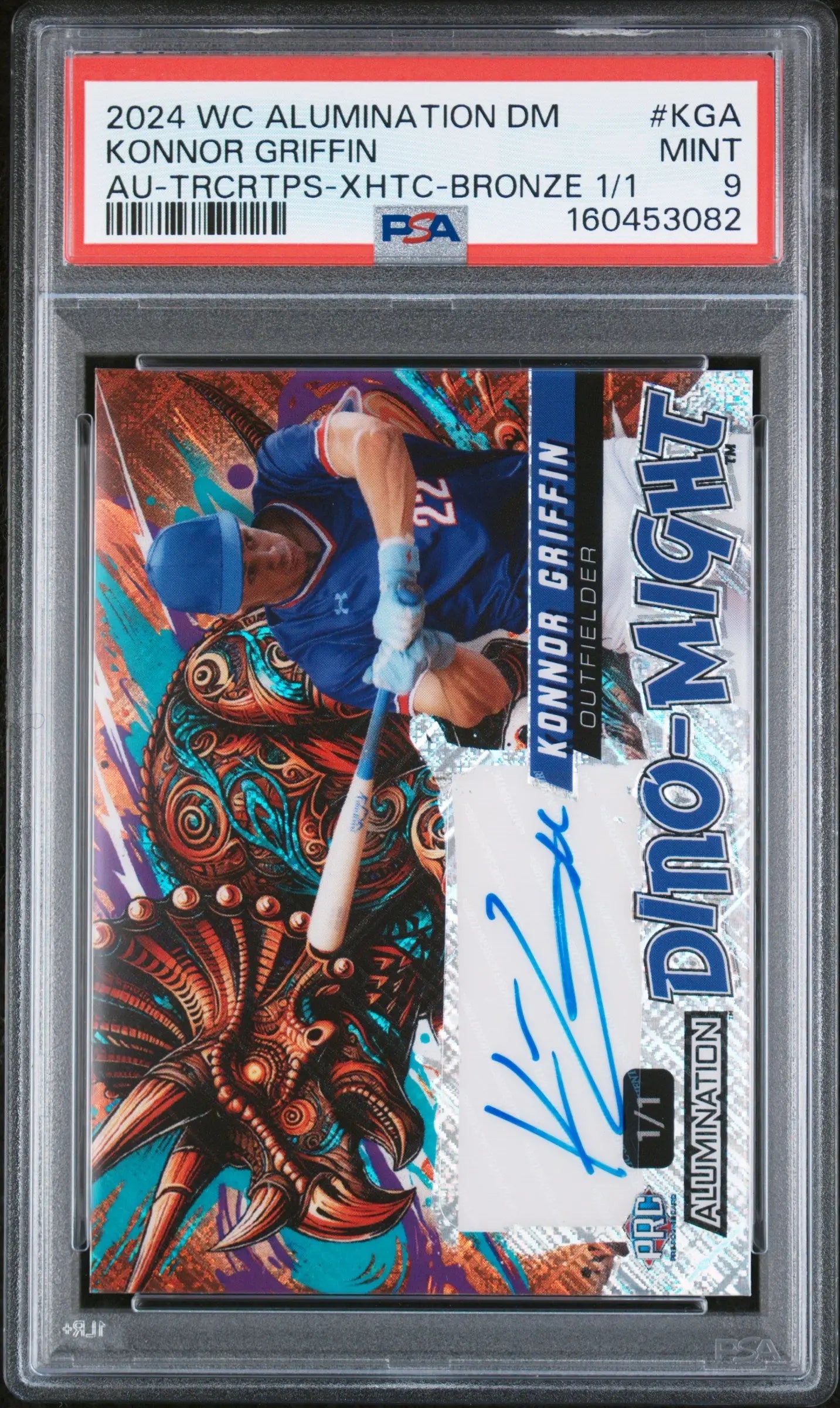 2024 Wild Card Alumination Dino-Might Autograph Konnor Griffin Bronze 1/1 PSA 9 
