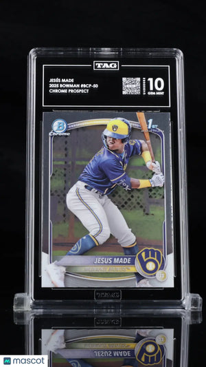 2025 1st Bowman Chrome Prospect Jesús Made RC TAG 10 Brewers 