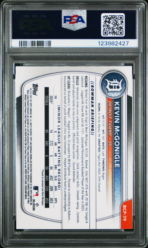 2025 1st Bowman Chrome Prospects Kevin Mcgonigle RC Fuchsia Wave /199 PSA 9 