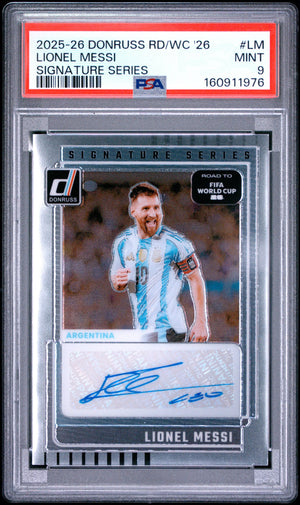2025-2026 Panini Road To FIFA World Cup Autograph Lionel Messi Auto PSA 9 