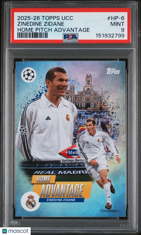 Buy Zinedine Zidane PSA 9 Card - Topps UEFA 2025-2026