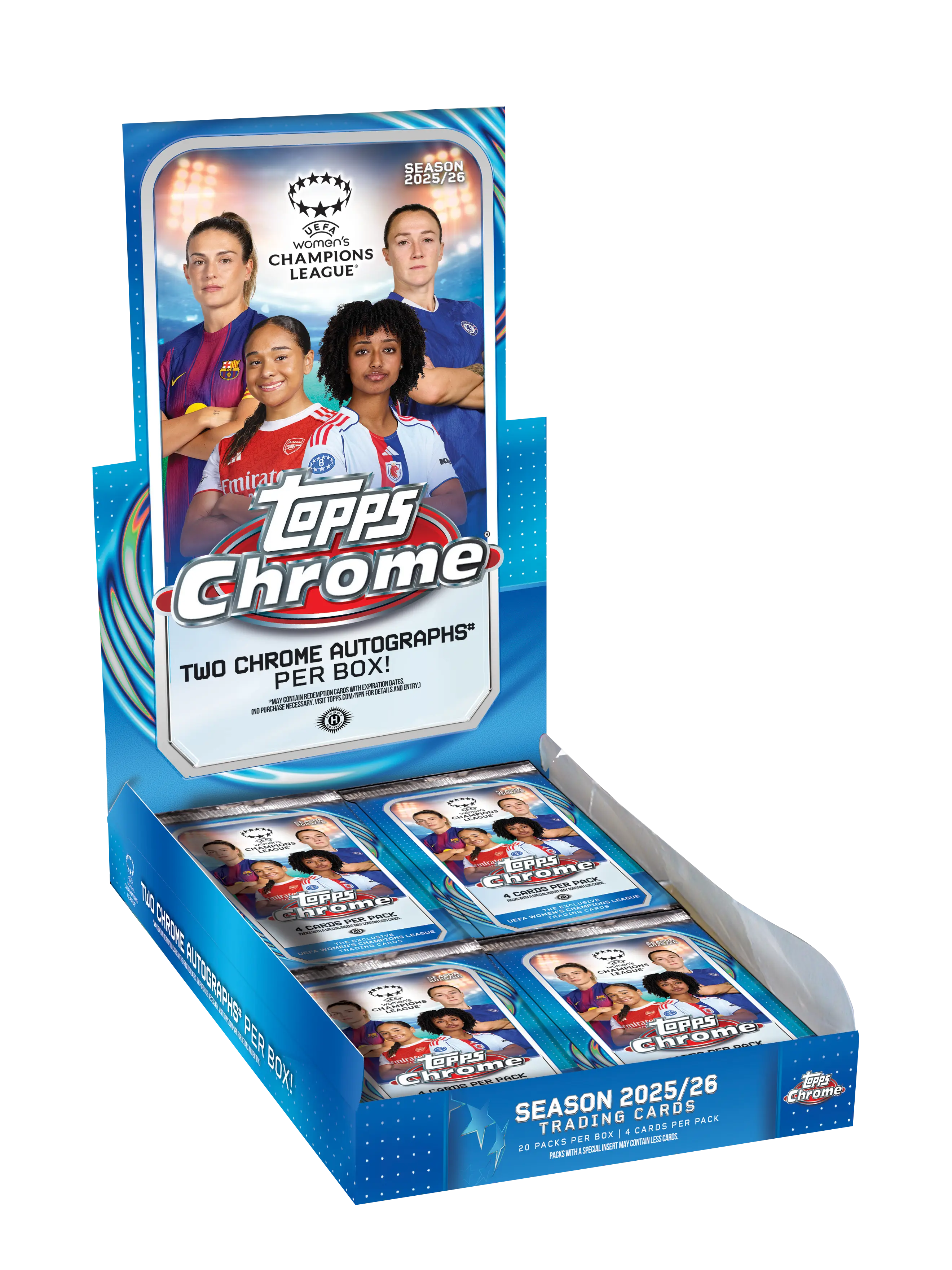 2025-2026 UEFA Champions League Women's Chrome Hobby Box 