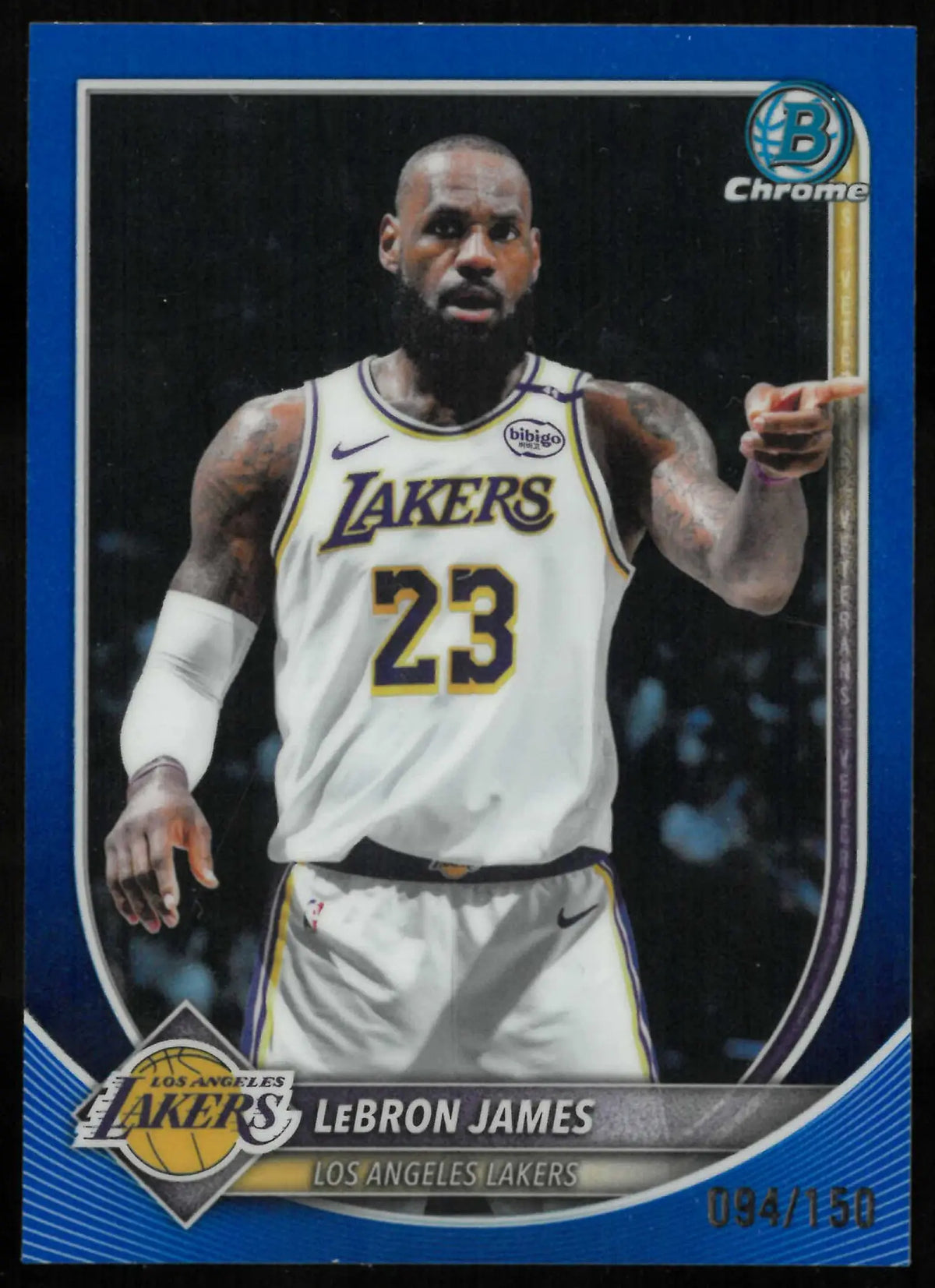 2025-26 Bowman Chrome Basketball LeBron James Blue /150 