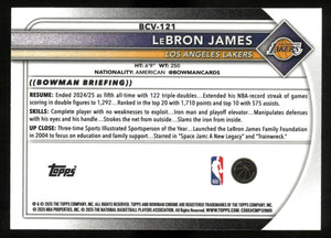 2025-26 Bowman Chrome Basketball LeBron James Blue /150 