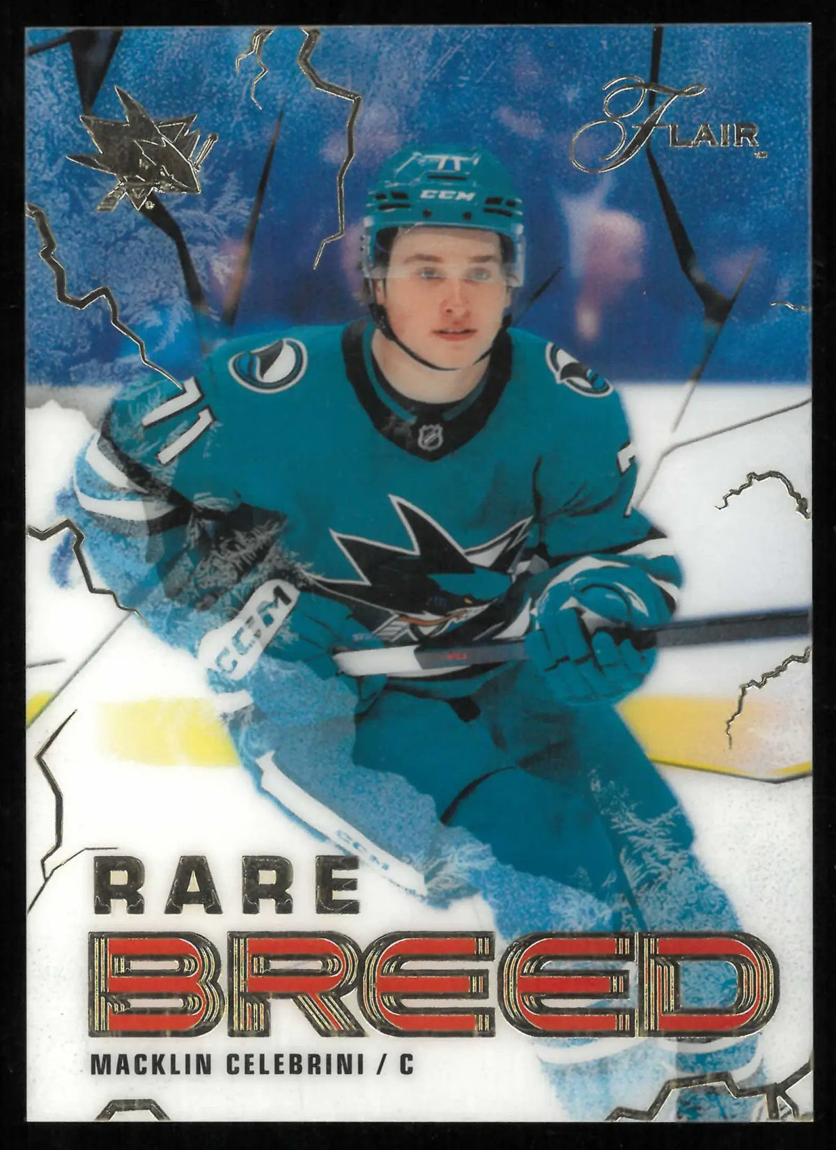 2025-26 Fleer Flair Rare Breed Macklin Celebrini 