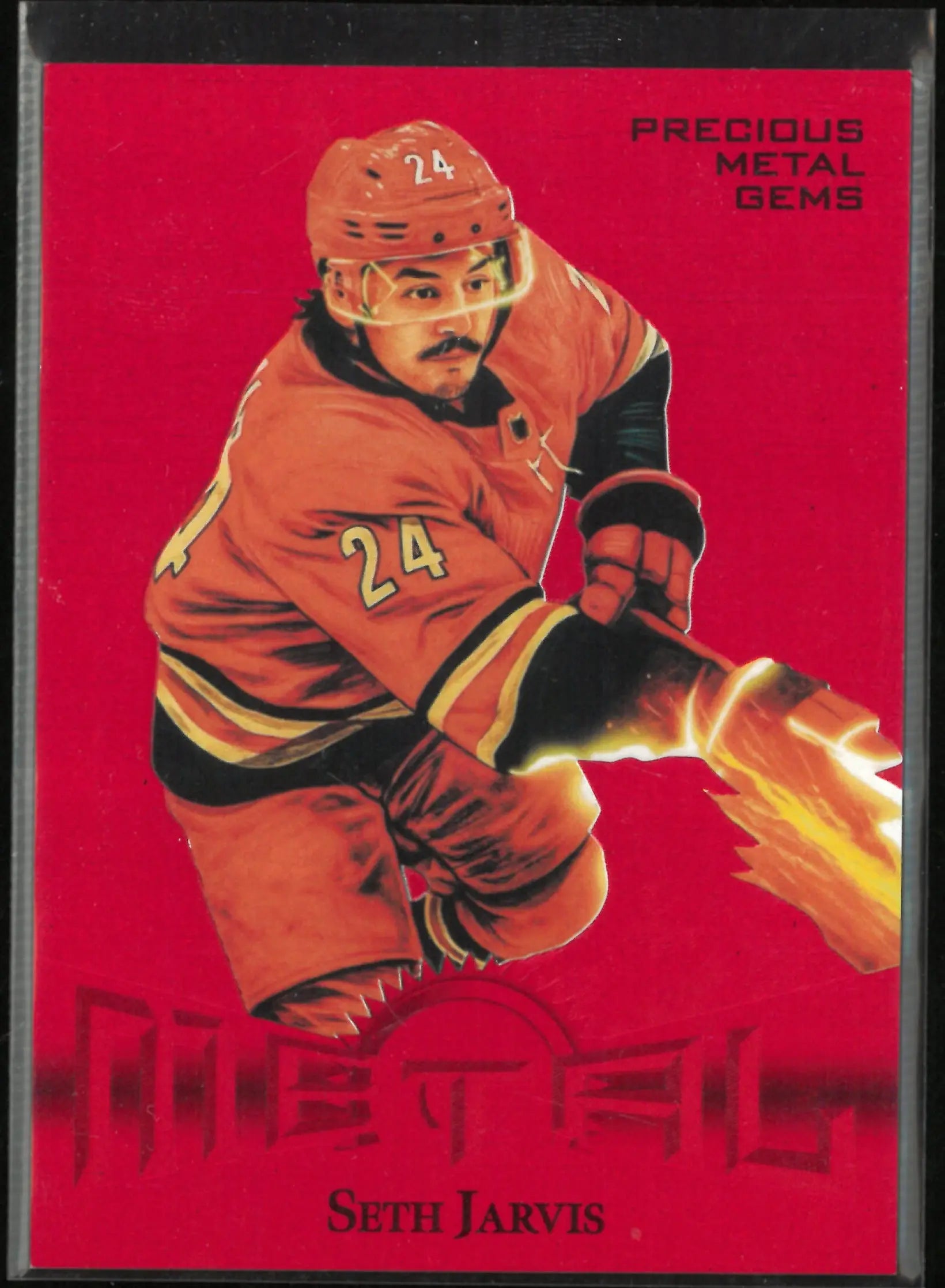 2025-26 Metal Universe Hockey Seth Jarvis Precious Metal Gems Red /100 