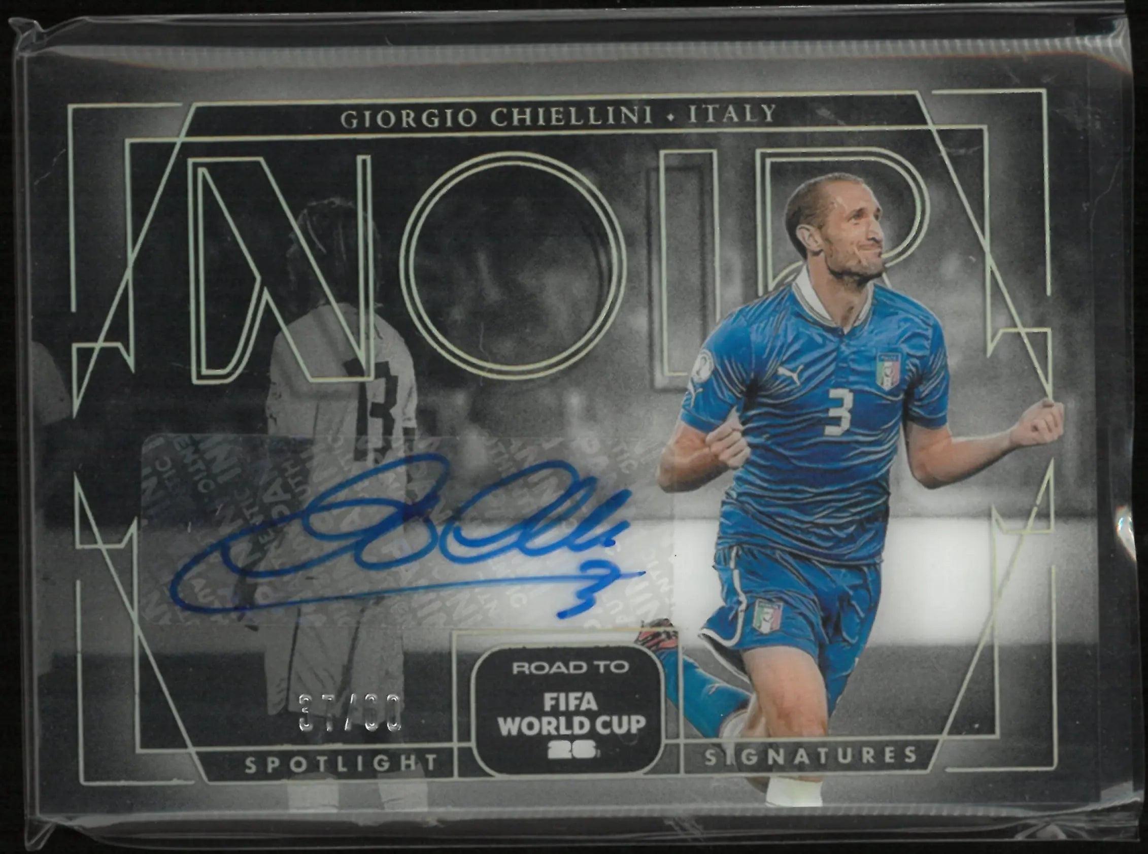 2025-26 Panini Noir Road to FIFA World Cup Giorgio Chiellini Autograph Auto /60 