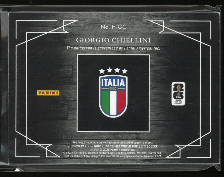 2025-26 Panini Noir Road to FIFA World Cup Giorgio Chiellini Autograph Auto /60 