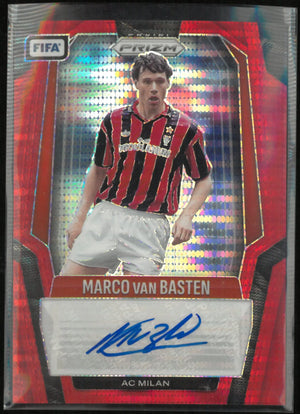 2025-26 Panini Prizm FIFA Autograph Marco Van Basten Auto Red Pulsar 