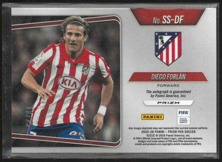 2025-26 Panini Prizm Sensational Signatures Diego Forlan Auto Orange /25 