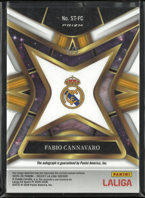 2025-26 Panini Select La Liga Stars Fabio Cannavaro Autograph Auto Green /5 