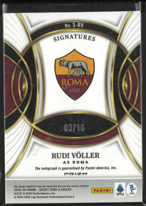 2025-26 Panini Select Serie A Autograph Rudi Voller Auto Gold /10 