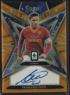2025-26 Panini Select Serie A Autograph Stars Francesco Totti Auto Orange /49 
