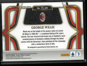 2025-26 Panini Select Serie A George Weah Autograph Auto 
