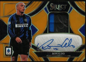 2025-26 Panini Select Serie A Ronaldo Autograph Patch Auto Orange /25 