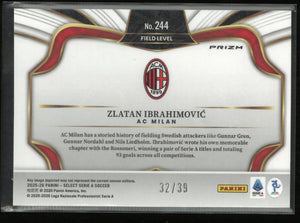 2025-26 Panini Select Serie A Zlatan Ibrahimovic White Flash /39 