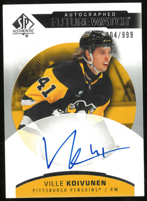 2025-26 SP Authentic #131 Ville Koivunen Rookie Future Watch Auto #/999 