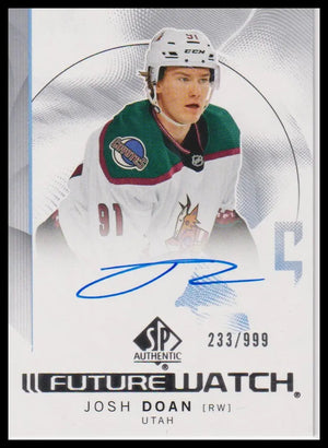 2025-26 SP Authentic #132 Josh Doan Rookie Future Watch Auto #/999 