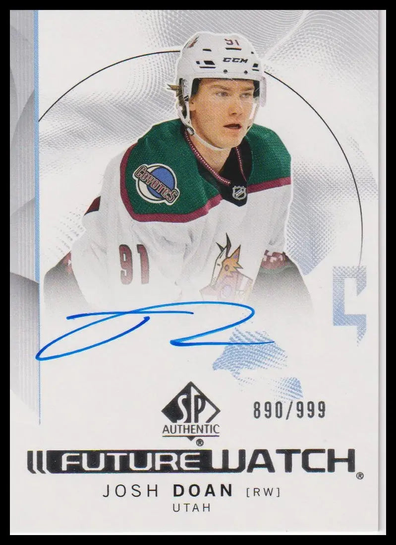 2025-26 SP Authentic #132 Josh Doan Rookie Future Watch Auto #/999 