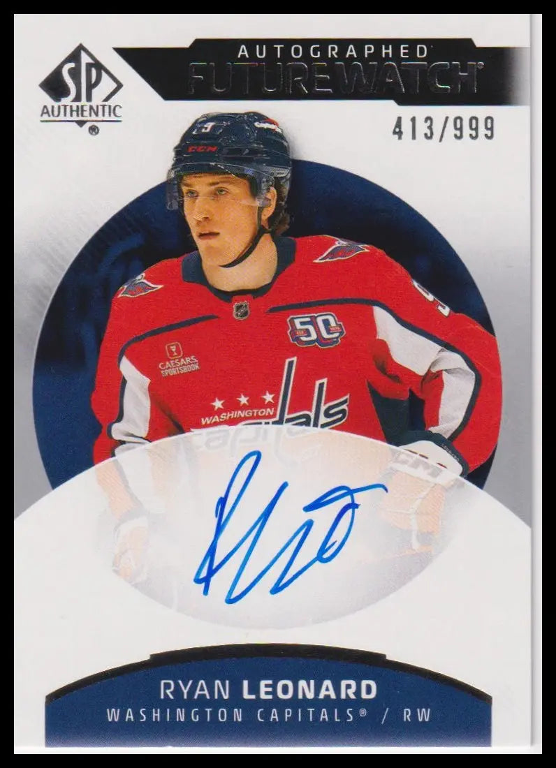 2025-26 SP Authentic #133 Ryan Leonard Rookie Future Watch Auto #/999 