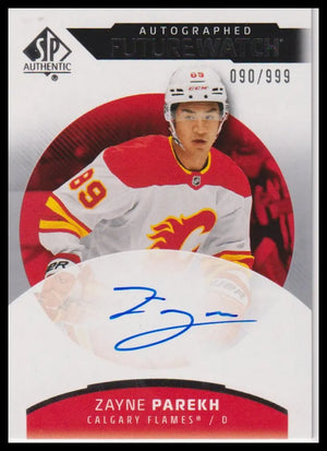 2025-26 SP Authentic #146 Zayne Parekh Rookie Future Watch Auto #/999 
