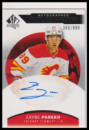 2025-26 SP Authentic #146 Zayne Parekh Rookie Future Watch Auto #/999 