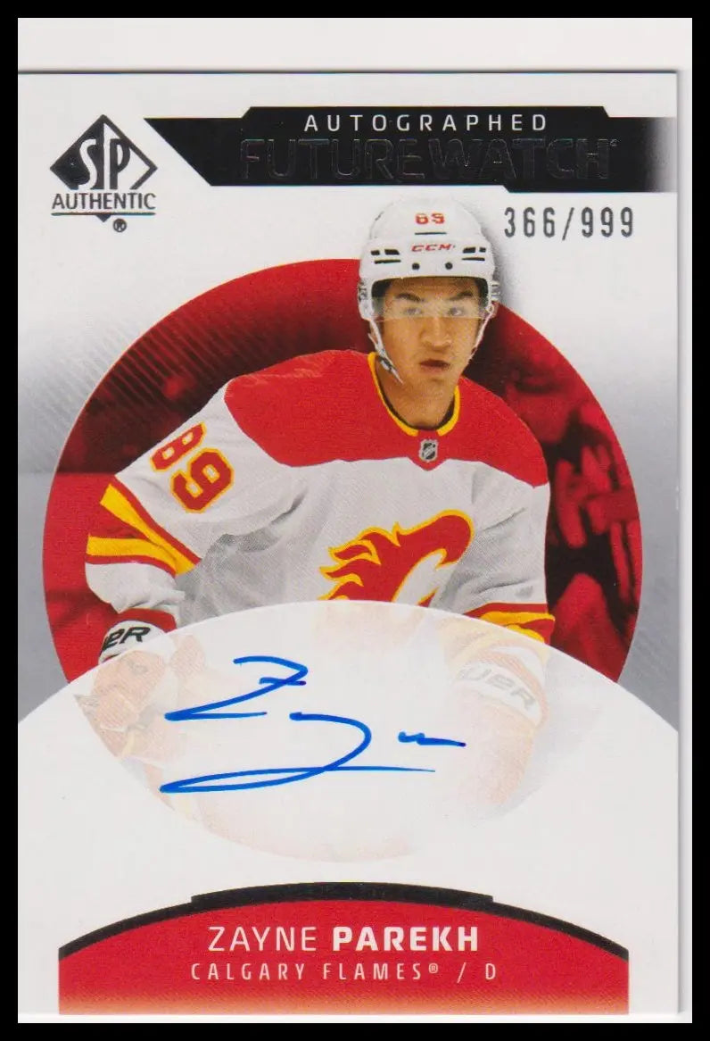 2025-26 SP Authentic #146 Zayne Parekh Rookie Future Watch Auto #/999 