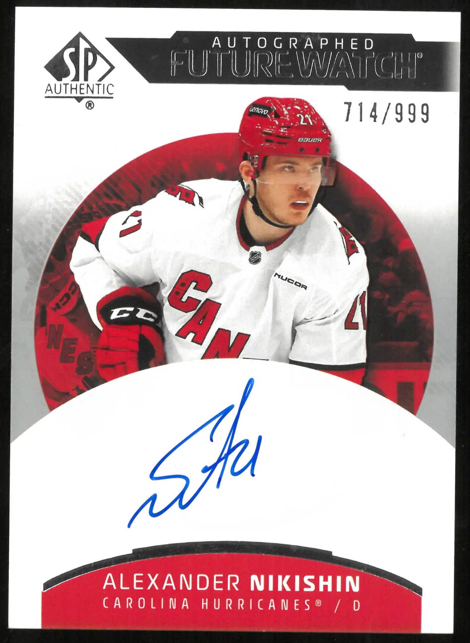 2025-26 SP Authentic #167 Alexander Nikishin Rookie Future Watch Auto #/999 