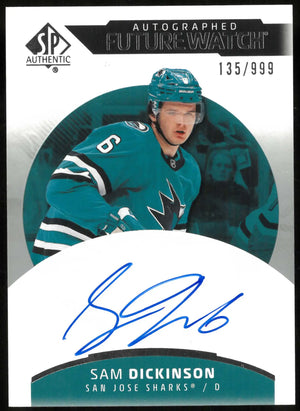 2025-26 SP Authentic #173 Sam Dickinson Rookie Future Watch Auto #/999 