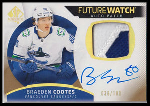 2025-26 SP Authentic #175 Braeden Cootes Rookie Future Watch Auto Patch 