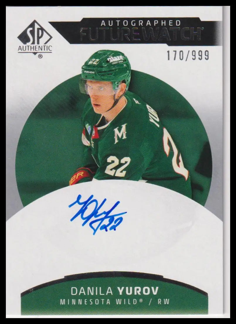2025-26 SP Authentic #178 Danila Yurov Rookie Future Watch Auto #/999 