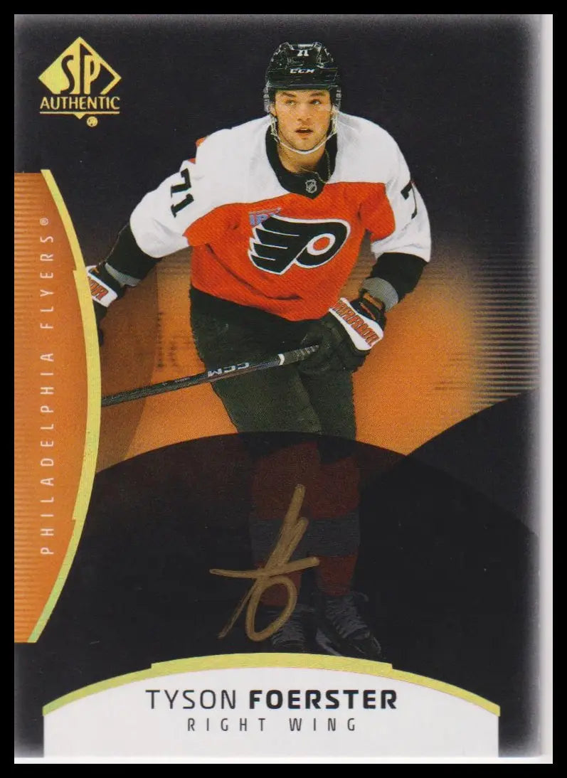 2025-26 SP Authentic #60 Tyson Foerster Mystery Black Autographs 