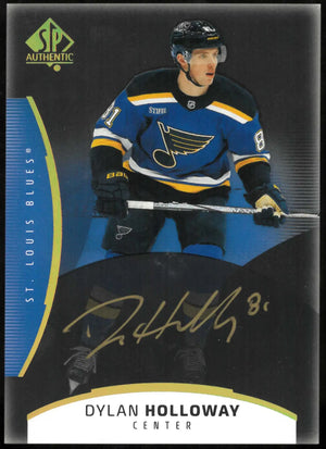 2025-26 SP Authentic #91 Dylan Holloway Mystery Black Autographs 