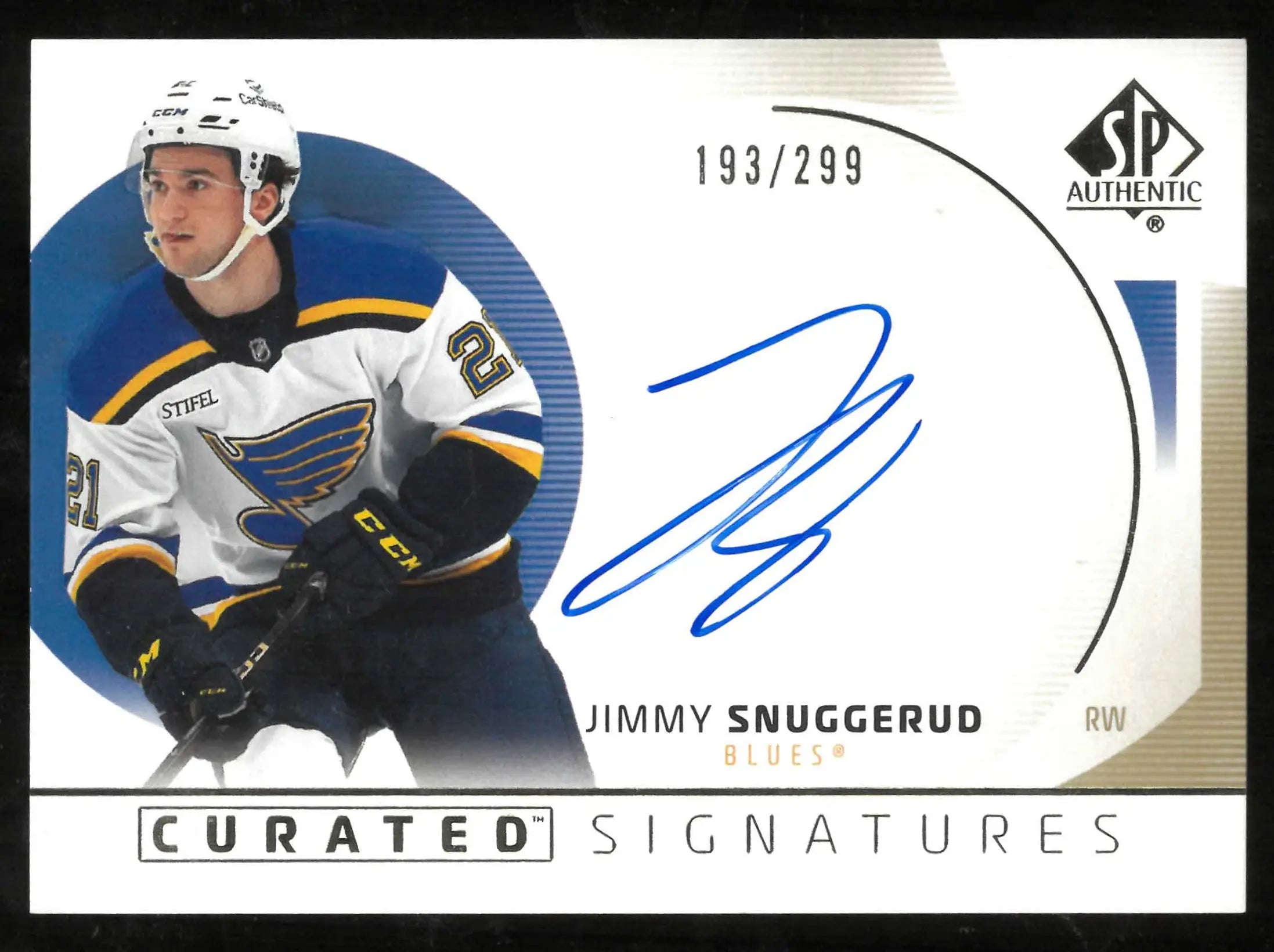 2025-26 SP Authentic #SPC-SN Jimmy Snuggerud Curated Signatures 