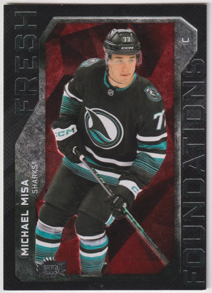 2025-26 SkyBox Metal Universe Rookie Michael Misa Fresh Foundations RC Red /99 