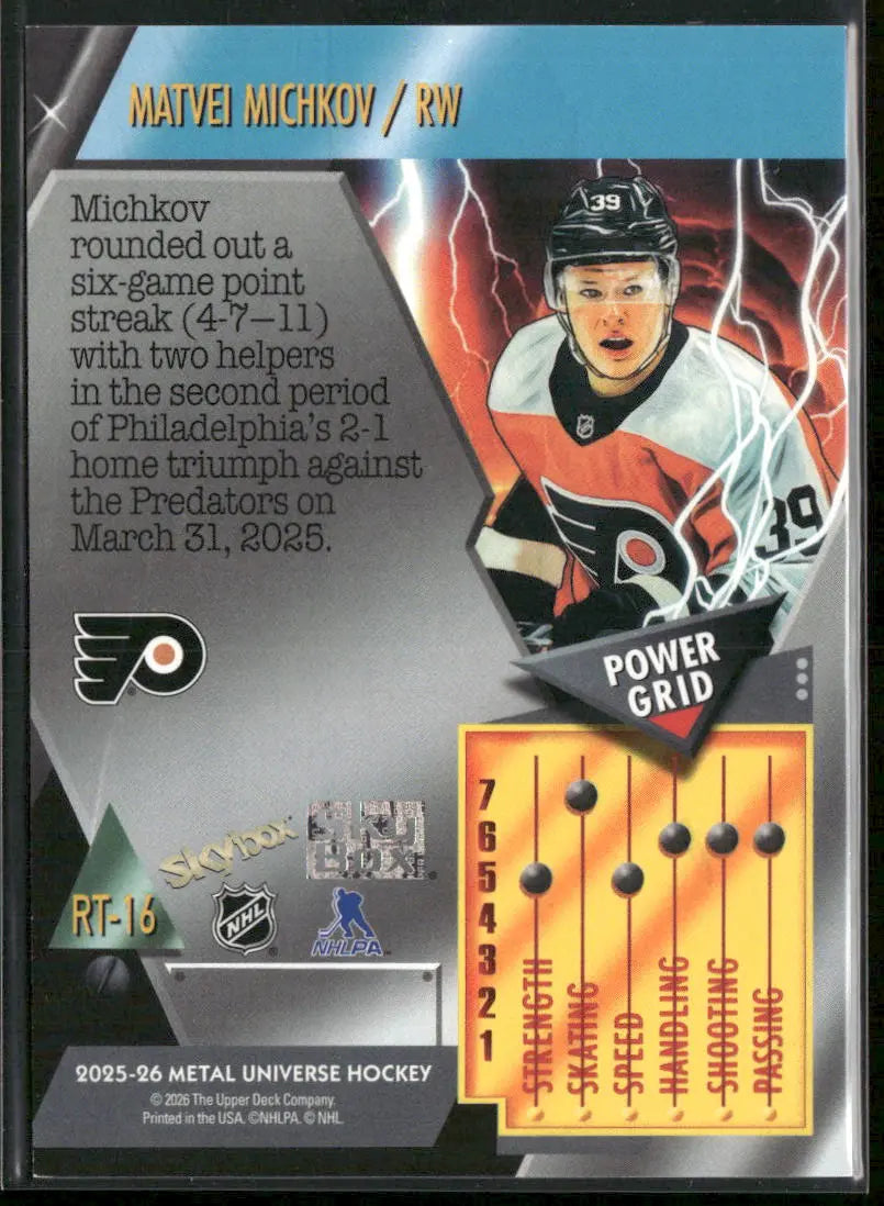 2025-26 Skybox Metal Universe Hockey Retro Metal Matvei Michkov 