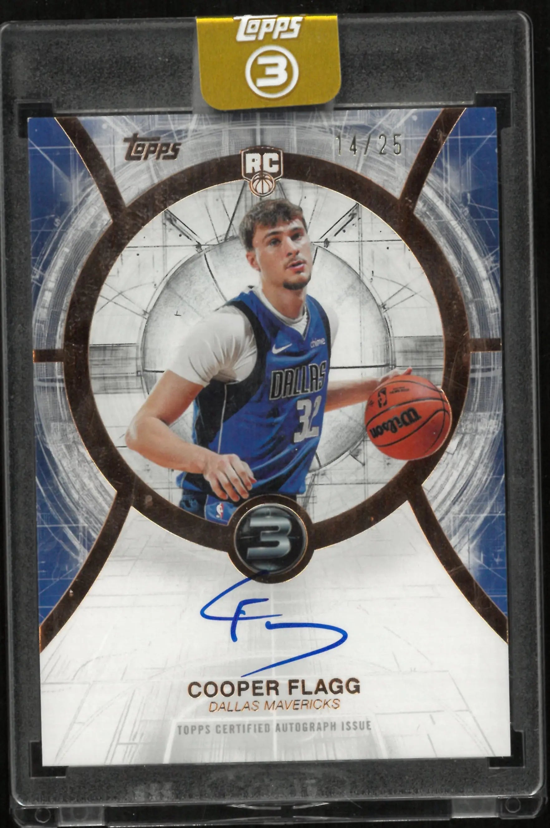 2025-26 Topps 3 Basketball Cooper Flagg RC Rookie Bronze Auto /25 