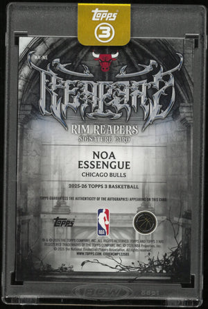 2025-26 Topps 3 Rim Reapers Signature Noa Essengue Rookie Autograph Auto RC /10 