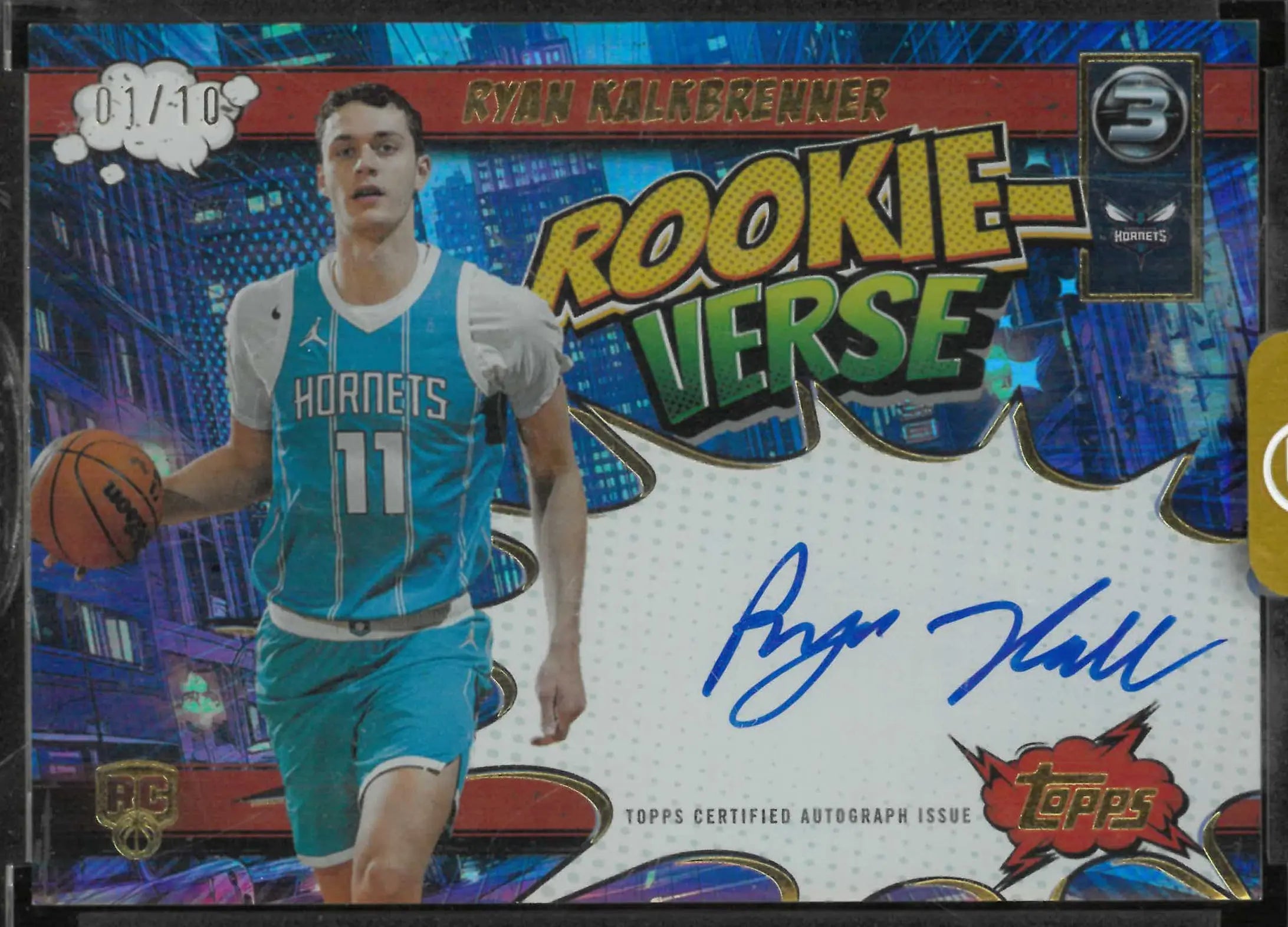 2025-26 Topps 3 Rookie-verse Autograph Ryan Kalkbrenner Auto RC 