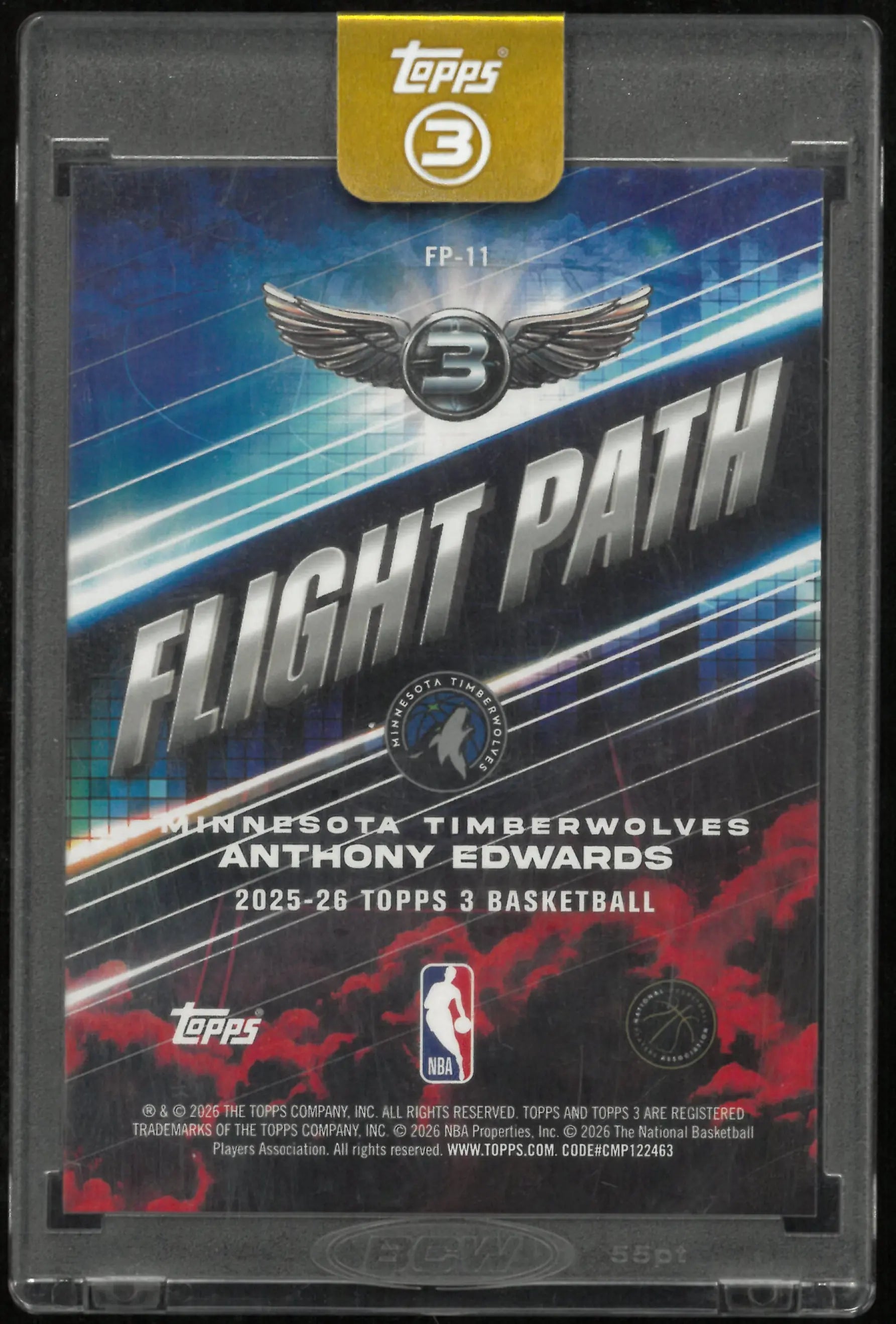 2025-26 Topps 3 basketball Gold Flight Path Anthony Edwards /10 