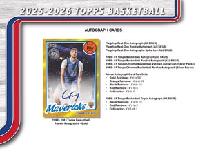 2025-26 Topps Basketball Hobby Box 