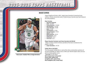 2025-26 Topps Basketball Hobby Box 
