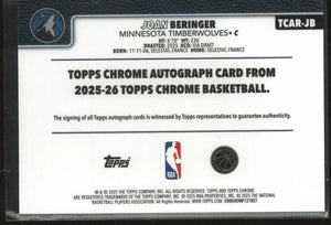 2025-26 Topps Chrome Autograph Joan Beringer Auto Green /99 