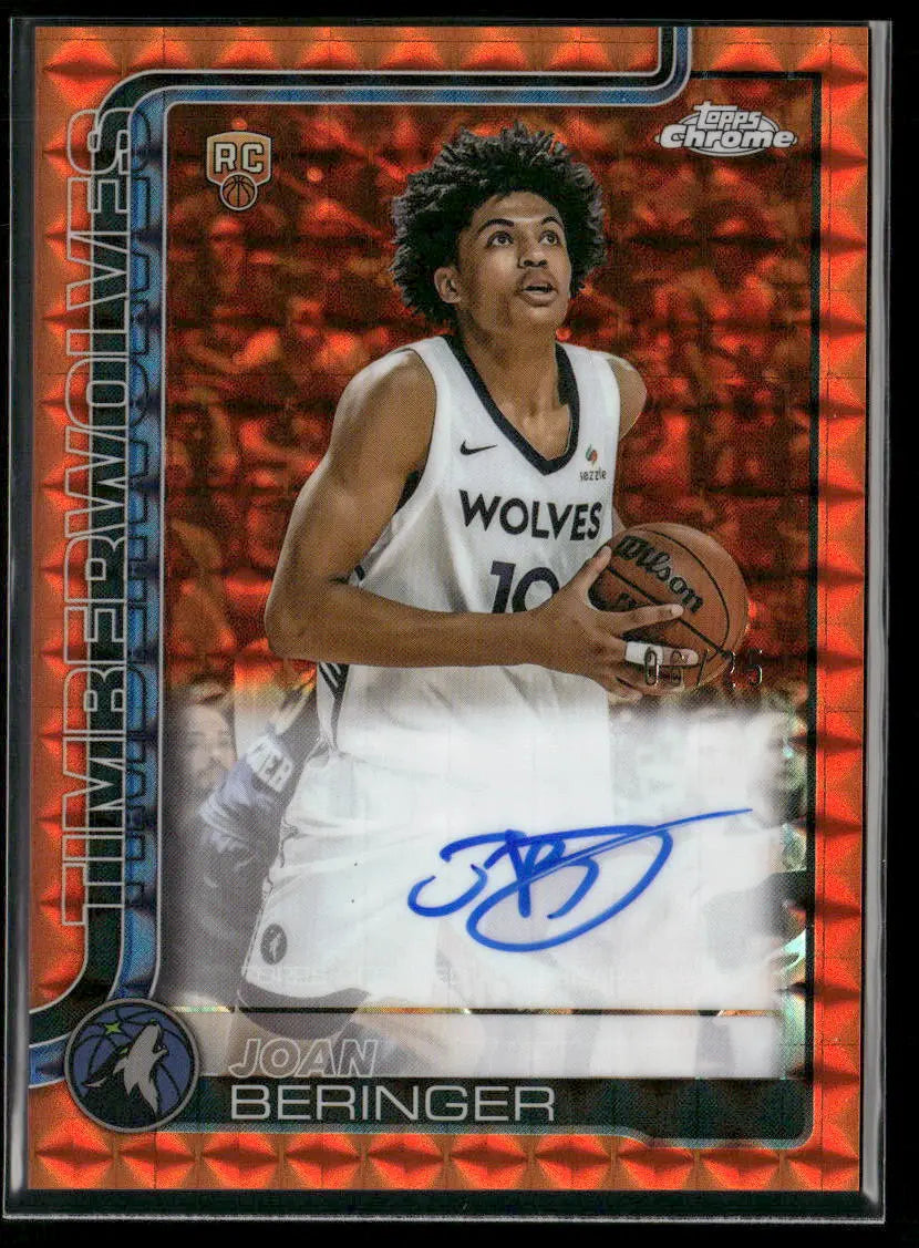 2025-26 Topps Chrome Basketball Orange Rookie Auto Joan Beringer /25 