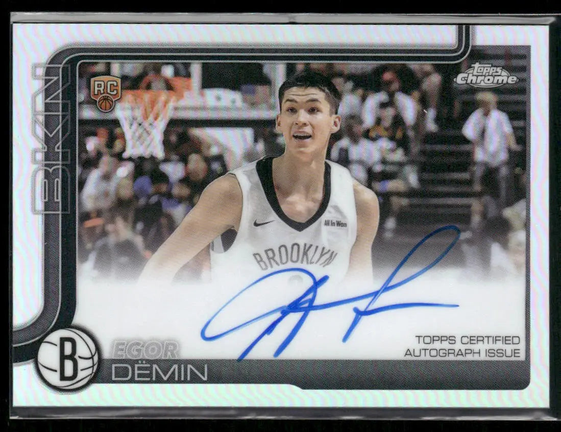 2025-26 Topps Chrome Basketball Refractor Rookie Auto Egor Demin 
