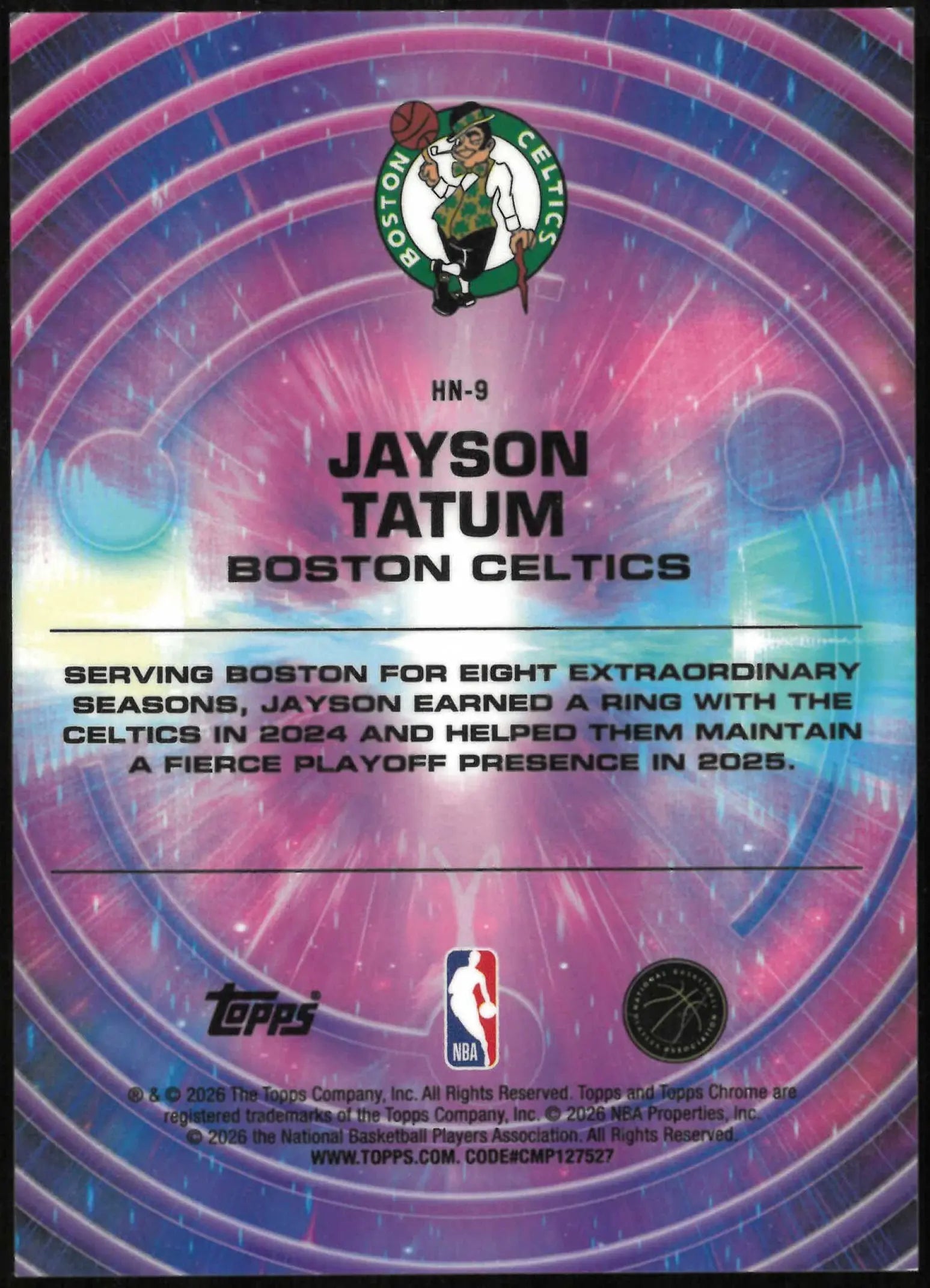 2025-26 Topps Chrome Cosmic #HN-9 Jayson Tatum Hyper Nova 