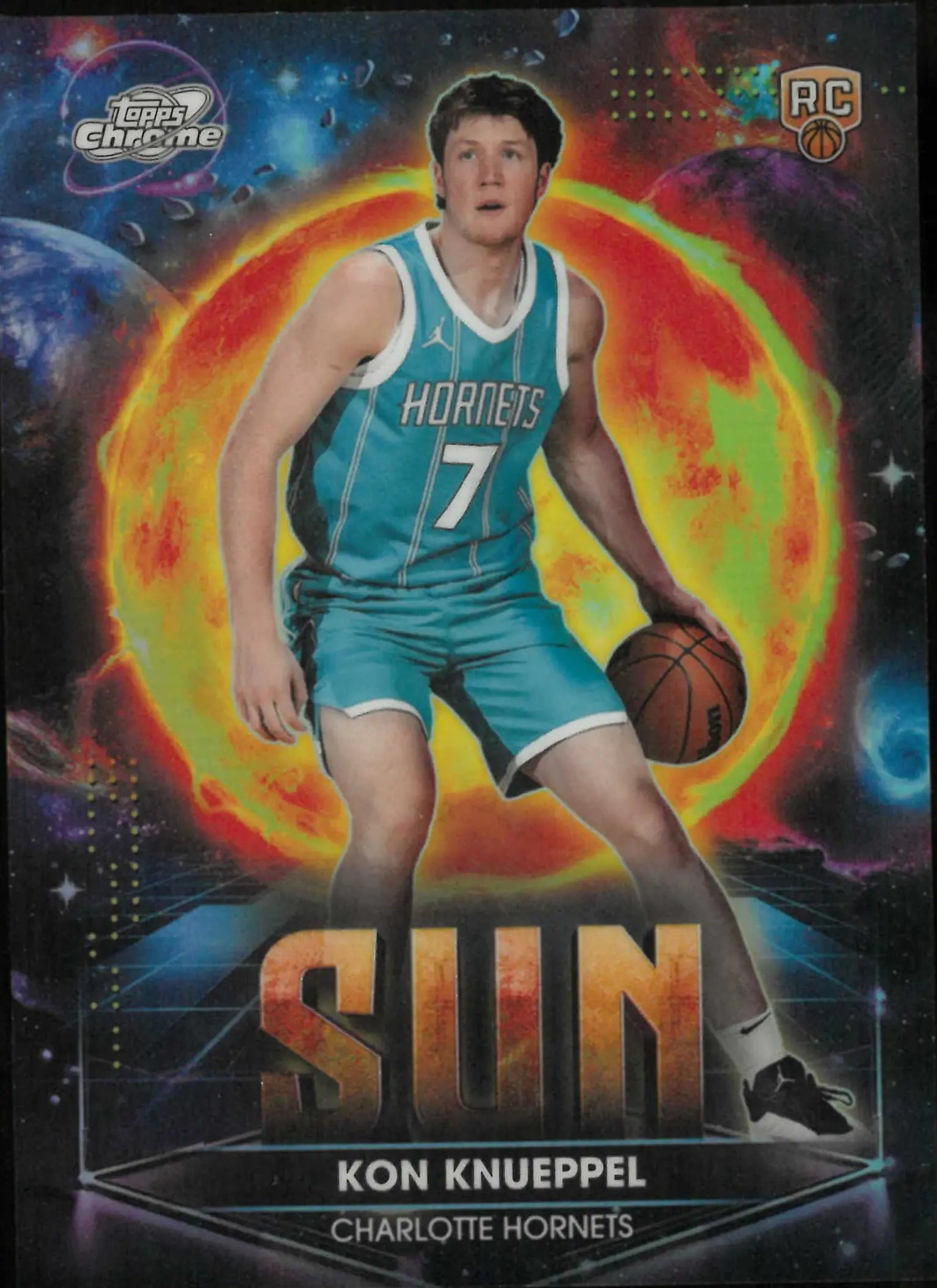 2025-26 Topps Chrome Cosmic #PPS-10 Kon Knueppel Planetary Pursuit Sun Rookie 