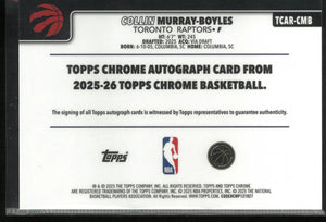 2025-26 Topps Chrome Rookie Autograph Collin Murray-Boyles Auto RC 